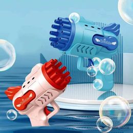 Sand Play Water Fun Electric Bubble Machine Children Gift Kid Toys Bubble Guns Toys Producing Dense Soap Bubbles with Non-slip Handle