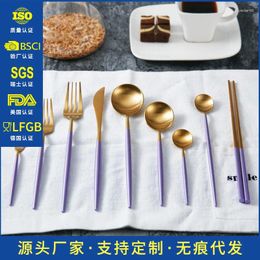 Dinnerware Sets Withered 304 Portugal Stainless Steel Western Tableware With The Same Style Simple Nordic Home Steak Knife Fork Spoon