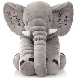 Animals Personalise Name Children Stuffed Animal Soft Grey Elephant Pillow Baby Sleep Plush Toys 5 Colours 60cm 80cm 230617 240307