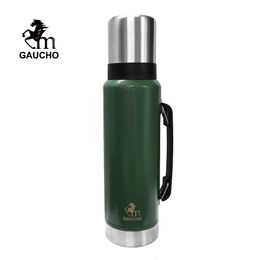 1 PC/Lot Gaucho Stainless Vacuum Flask Yerba Mate Thermos With Beak 1.2 L Heat Insulated Water Bottle Convenient To Travel 240306