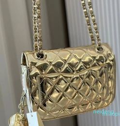 Designer Bag Womens shoulder mirror paint gold flap bags Leather Diamond Lattice Quilting Calfskin crossbody bags Handbags Wallet 2024