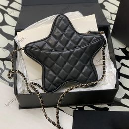 10A Retro Mirror Quality Designer Bag Five Pointed Tar Mini Women Chain Wallet Crobody Ladie Houlder Heepkin Zipper Cc S459 Diamond Lattice New