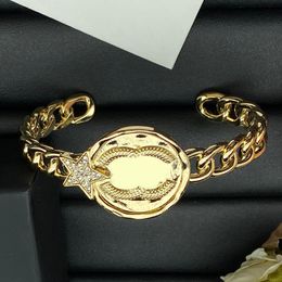 of High Quality Designer Bangles Brand Bracelet Letter Bangle Jewelry Womens Crystal Gold Copper Wristband Cuff Wedding Lover Birthday Gift