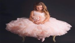 Pink Princess Ball Gowns Wedding Tutu Dresses for Girls Party Flower Girl Dresses Sleeveless Prom 213 Years T2001072879606