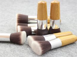 Whole burst flat head brush bamboo bottom brush round multi functional single use brush makeup beauty tools6669901