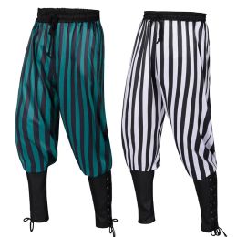 Pants Men's Trousers Striped Fashion Steampunk Sweatpants Renaissance Medieval Viking Voyager Pants Casual Jogging Pants S2XL