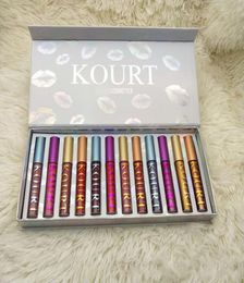 kourt cosmecits 12 Colour liquid Lipstick Makeup Lip Gloss KOURT X kit Collection 12 Colour Gift Box5348766