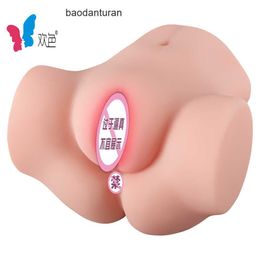 Half body Sex Doll Huan Se Inverted Moulded Mens Masturbation Device Imitating Real Person Film Dual Channel Silicone Cannon Rack Name Adult Sexual Products PWWW