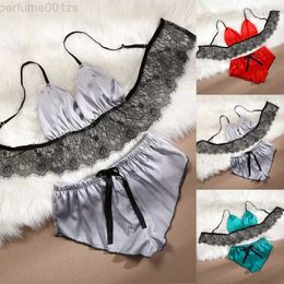 Womens Sleepwear Sexy Lingerie Porno Babydoll Nightdress Suit Women Underwear Bow Lace Sex Dress Temptation SatinM3CQ