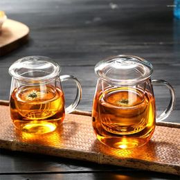 Wine Glasses Glass Teacup Office Heat Resistant High Temperature Explosion Proof Tea Infuser Coffee Cup With Philtre Mug