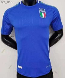 Soccer Jerseys New 2024 Italy jersey European Cup Blue Home Raspadori Barrera Donnarumma white Miretti men footballH240307