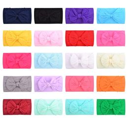 Baby Bow Hair Bands 20 Colours Solid Elastic Headbands Infant Soft Cute Hairband Kids Headwear Toddler Girls Hair Bands 062102269764702