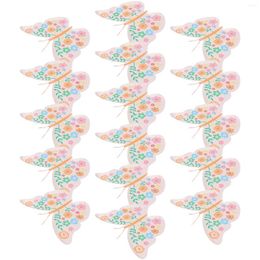 Disposable Dinnerware 16pcs Paper Dinner Dishes Butterflies Pattern Party Plates