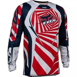 ITM3 Mens T-shirts Fox Speed Suit Breathable and Dry Mountain Off-road Cycling Summer Motorcycle Long Sleeved T-shirt Bicycle