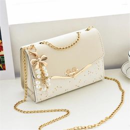 Evening Bags Fashion Messenger Bag Women Trendy Sequin Single Shoulder Mobile Phone Pouch Ladies PU Leather Handbag With Tassel Pendant