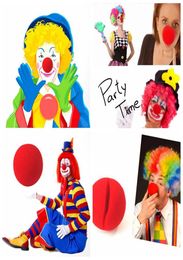 Magic Red Sponge Balls Clip Foam Clown Nose Costume Party Fancy Dress Cosplay Comic Halloween Christmas Party supplies children3188098