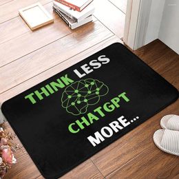 Carpets ChatGPT Bathroom Non-Slip Carpet Think Less Green Living Room Mat Entrance Door Doormat Floor Decor Rug