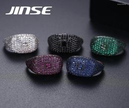 Wedding Rings Vintage Cubic Zircon Iced For Women Men Rose Gold Adjustable Punk Rock Ring Aestethic Teens Hip Hop Jewelry GiftsWed9951017