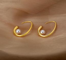 Vintage Imitation Pearl Earrings For Women Stainless Steel Geometric Elegant Nail Earring 2021 Trend Couple Party Jewellery Gift L225883992