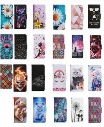 23designs Leather Wallet Cases For Samsung A04S M13 4G 5G A04 M23 F23 M40S A54 A34 Fashion Flower Butterfly Wolf Skull Ocean Anima9616291