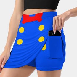 skirt Suit. Women's skirt Sport Skort Skirt With Pocket Fashion Korean Style Skirt 4Xl Skirts Donald Costume Duck Mickey Cosplay Walt