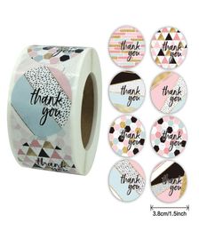 500pcs 15inch Thank You Label Stickers DIY Gift Box Decoration Cake Baking Bag Package Envelope Decor4485734