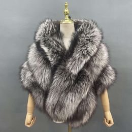 Haining 2023 Autumn/Winter Fur Elegant Coat Women's Big Shawl Fluffy Fox Hair Sweetheart 264066