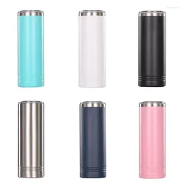 Water Bottles Stylish And Practical Threaded Bottom Straight Body 304 Stainless Steel Insulated Cup For Business Office Car Travel