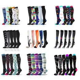 6 PairsLot Compression Socks Varicose Veins Men Women Outdoor Sports Soccer Stockings Pressure Graduated 240228