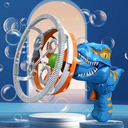 Sand Play Water Fun Kids Electric Bubble Machine Automatic Giant Dinosaur Bubble Blower Children Bubble Gun Soap Bubble Maker Children Birthday Gift