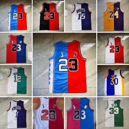 Colour Block Stitched Basketball Jerseys 30 Stephen 12 Ja Curry Morant 15 Vince 1 Tracy 33 Bird Carter McGrady Jersey Men S-XXXL