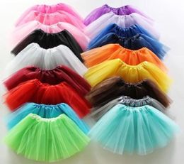 10PCSLot Whole 38T Kids Baby candy Colour Skirt Ballet Dance Tutu Skirt Girl 3 Layers Tulle Pettiskirt Children Skirts3140199