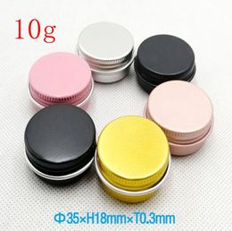 15ml 15g Metal Storage box 10g Aluminium Tins Jars Lip Balm Containers Empty Jars Screw Top Tin Cans 6 colors6312003