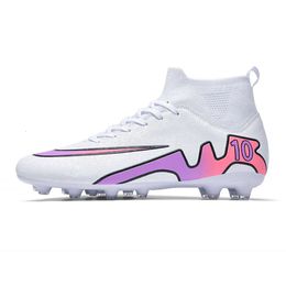 New Style Kids Football Cleats Long Nail AG FG Soccer Boots Youth Children's High Top Training Shoes for Woman Man