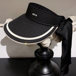 Classic baseball cap ladies design Beanie cap grass braided tie bow can adjust duck tongue visor Luxurious men's empty top hat