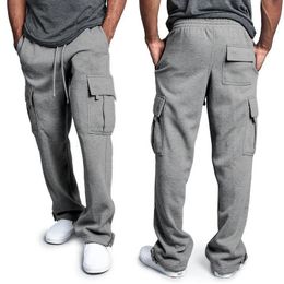 Mens Jogging Sweatpants Casual Running Black Gyms Jogger Track Pants Drawstring Cargo Pants Joggers Streetwear Sport Trousers 240228