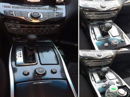 For Infiniti M37 Q70 M25 20132017 Interior Central Control Panel Door Handle 5D Carbon Fibre Stickers Decals Car styling Accessor8372543