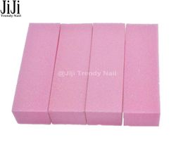 Whole 4pcslot Pink Nail File Buffer Easy Care Manicure Professional Beauty Nail Art Tips Buffing Polishing Tool JITR054724186