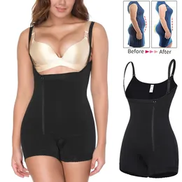 Women's Shapers Seamless Body Shaper Firm Tummy Control Powernet Shapewear Bodysuit Slimming Underbust Black Full