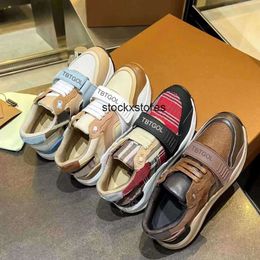 Designer Sneakers Men Shoes Print Check Trainer Platform Trainers Striped Sneaker Vintage Suede Shoe With Box NO281
