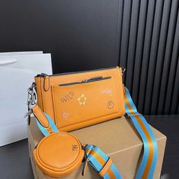 Роскошная сумка 3 в 1 с широким плечевым ремнем, цветная сумка для телефона, кошельки, дизайнерская женская сумка, сумки-мессенджеры через плечо 240307