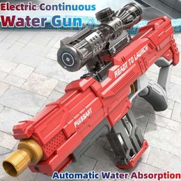 Full Toys High-Tech Automatic Electric Large Capacity Water Kid and for Summer Beach Toy Gun 240307