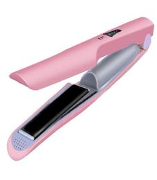 Curling Iron Wireless Charging Cordless Flat USB Hair Straightener Tool Mini Curler14996282