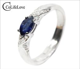 Natural Sapphire Ring 36mm Gemstone Silver 925 From Chinese Mine 2202093753198