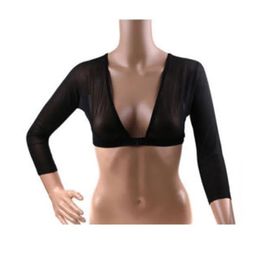 Waist & Tummy Shaper Invisible Seamless Arm Shaper T-Shirt Compression Mesh Chest Slim Upper Top Shapewear Black White Drop Delivery H Dhwcr