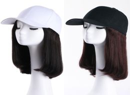 Baseball Cap With Human Hair For Women Remy Straight Brazilian Cap Wig12 inches Human Hair Wigs2729698