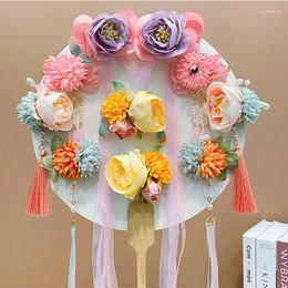 Hair Accessories Fashion Flower Girls Hairpins Antiquity Chinese Han Fu Cosplay Party Pins Clips Vintage Hairgrip For Women