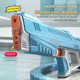 Gun Toys Summer Full Automatic Electric Water Gun Toy Induction Water Absorbing High-Tech Burst Water Gun Beach Outdoor Water Fight ToysL2403