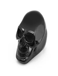 Black Skull Ring for Men Boys Biker Stainess Steel Punk Mens Ring Hip Hop Head Jewelry Silver Gold 3 Colors Designer Band3836404