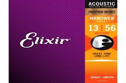 1 set Elixir Nanoweb Phosphor Bronze Medium Acoustic Guitar Strings 161026552442